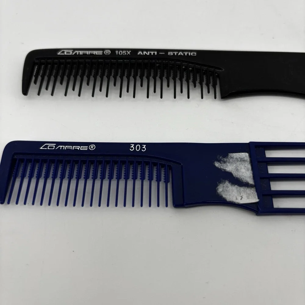 Vintage Comare 303 & 105X Comb Lift Pick‎ Professional Series Styling Blue Black